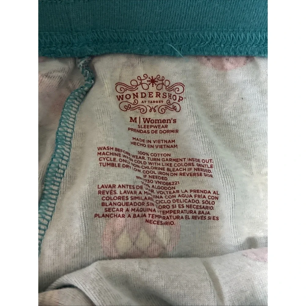 Wondershop Ladies Christmas/Feliz Navidad‎ Pajama Set-Size M-Teal (M9) - Picture 8 of 11